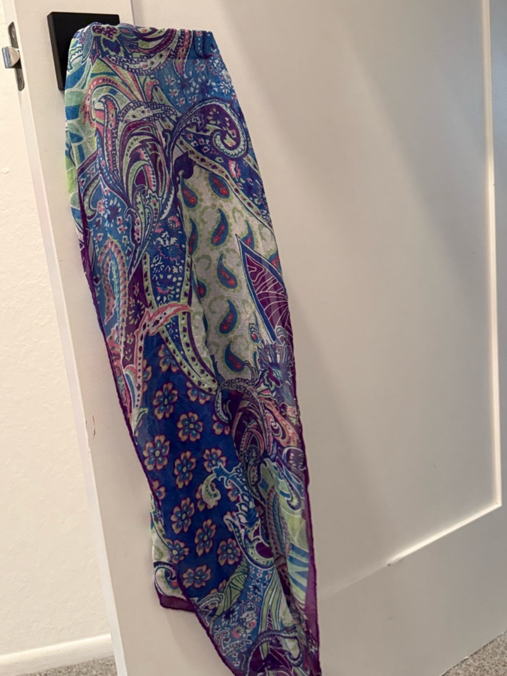 Bohemian Paisley scarf  - Blue & Purple